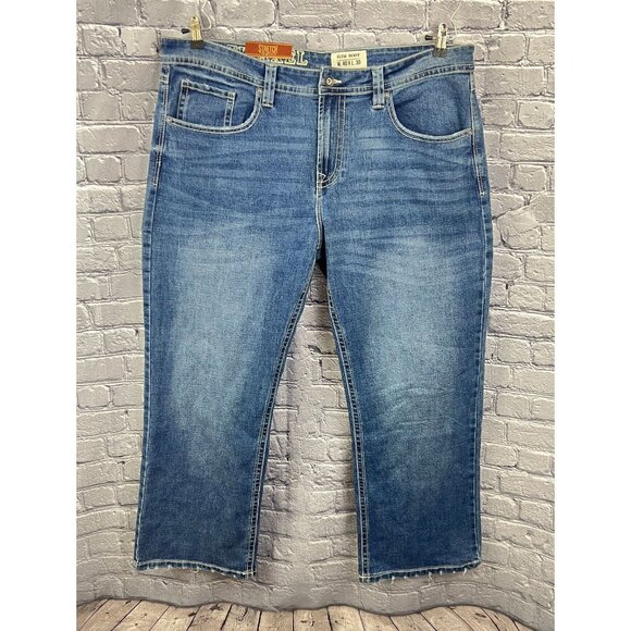 TK Axel Slim Boot Cut Denim Jeans Stretch Blue Men's size  40x30 Western - Picture 1 of 13